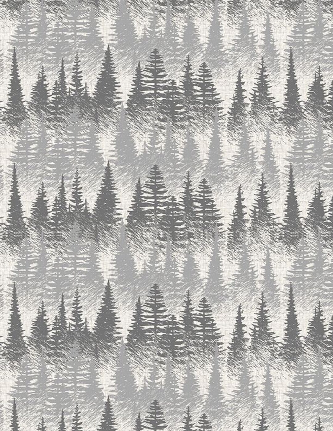 Pine Tree Fabric, Rustic Fabric, Wild Woods Lodge, Tree Stripe Taupe