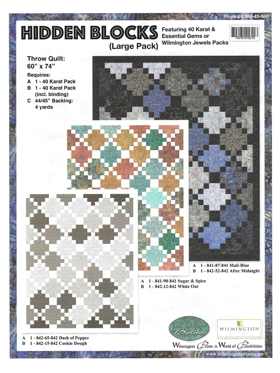 Hidden Blocks Throw Quilt Pattern, PDF Pattern, Digital Pattern ...