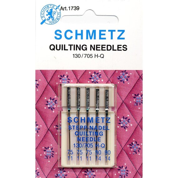 Sewing Machine Needles, Schmetz Quilting Needles, Assorted Needles, Size 90/14, Size 75/11, 5 Count 1739, Sewing Needles, Quilting Notions