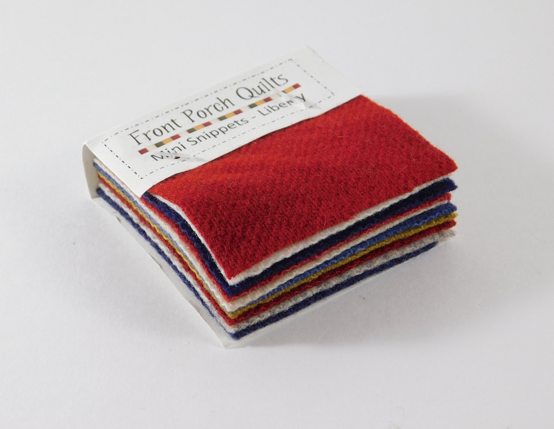 Mini Wool Charm Pack, Wool Fabric, Liberty Mini Charm Snippet, Front ...