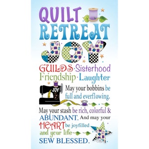 Quilters Magnet, Quilt Retreat Joy Magnet, Jody Houghton Designs, Gift For Quilter, Novelty Gift, Gift For Her, Magnet for Quilter