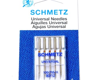 Sewing Machine Needles, Schmetz Universal Needles, Size 80/12 5 Count 1709, Sewing Needles, Sewing Supplies, Sewing Tools, Quilting Notions