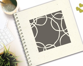 Dots Personal Journal, Optimistic Notebook, Customized Notebook, Personalized Journal, Square Journal, Spiral Sketch Book, Rope Tying