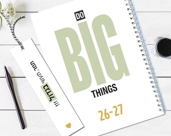 Osobisty hebrajski kalendarz tygodniowy 26-27, zaprojektowany dostosowany kalendarz, osobisty projekt, hebrajski planista roku, osobisty prezent, לוח שנה עברי תשפ"ז