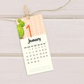 Cactus Design Calendar 2019, Size 9.5/20 cm, 2019 illustrated calendar, Original Designed Calendar, 12 Monthly Pages, Wall Calendar 2019 product logo