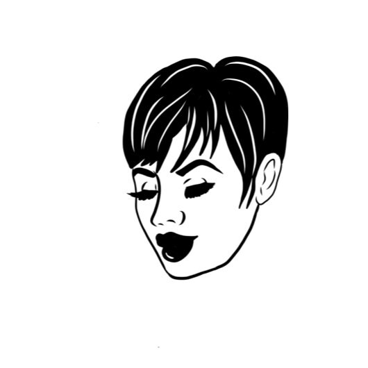 Download Pixie Cut Salon Pretty Female Black SVG. EPS.JPG Vector | Etsy