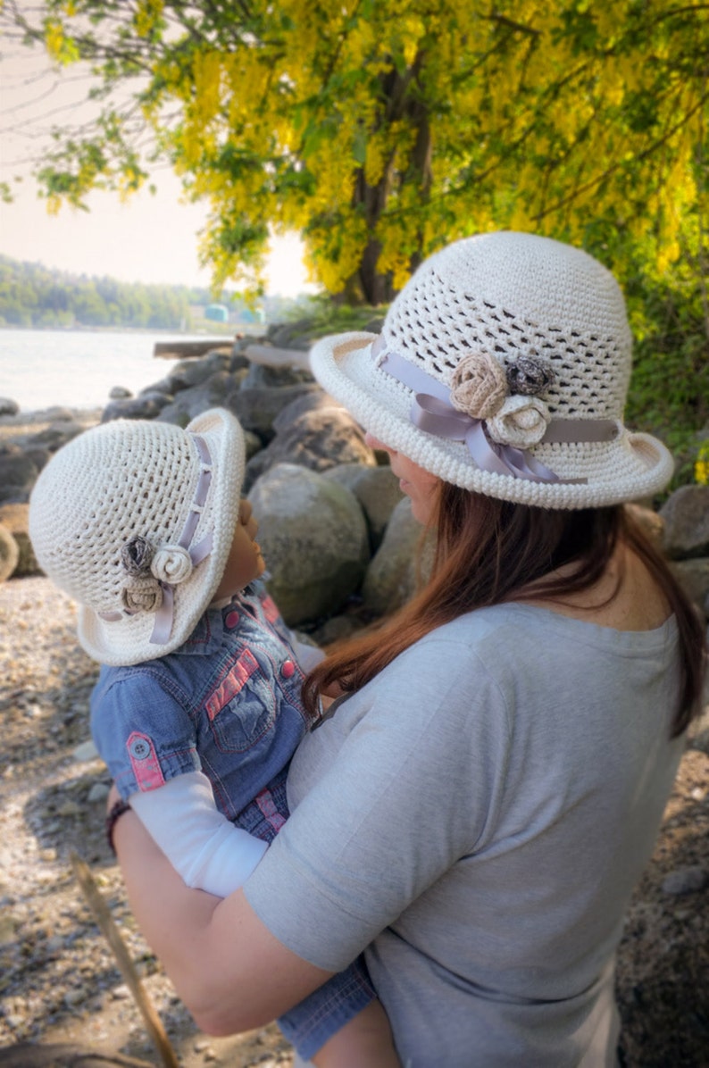 Crochet Summer Hat Cotton Sun Hat Wide Brimmed Beach Hat Gift for Her Church Hat Garden Party Hat Cool Hats Christmas Gift for Her