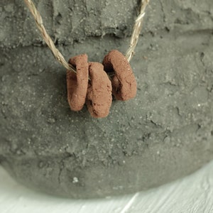 Ceramic natural clay locally sourced necklace Madeira island