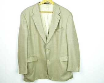 41L Vintage Hart Schaffner Marx SUMMER Lightweight Wool Two-Piece SUIT 35x32 Pants Tall 42L