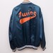 MINNESOTA TWINS by SSK Men's 3XL 60's vintage Satin Jacket Old Logo Varsity Bomber Baseball 1965 mlb Retro Nylon Snap Button Jumper Retro 0n