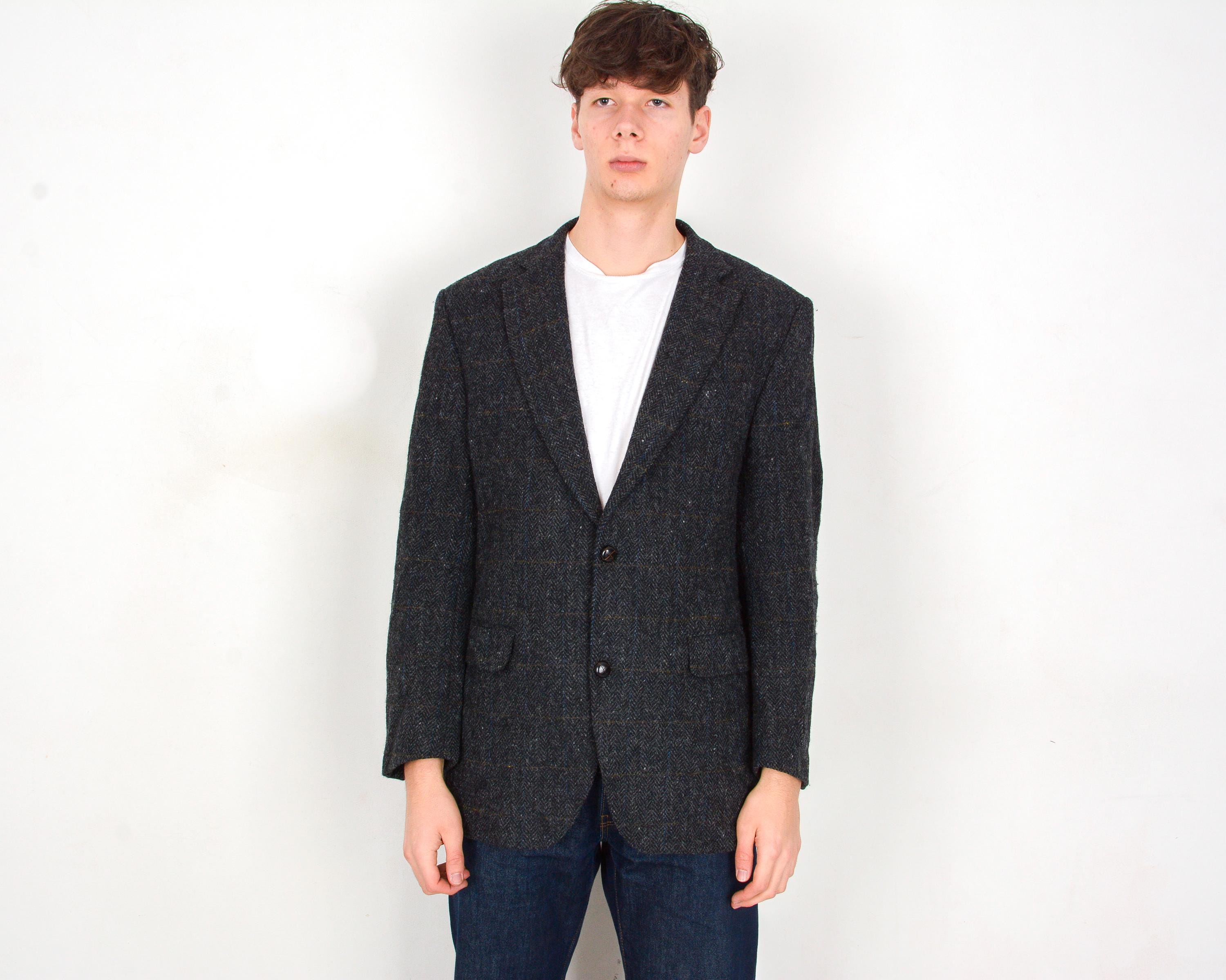 Veste En Tweed Homme – Sur-mesure Britannique – Taille 40 – Golden Mix – Rare