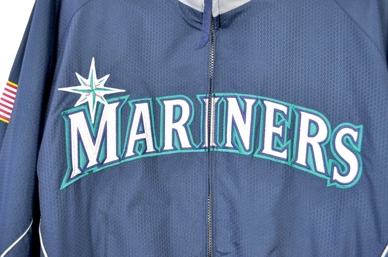 SEATTLE MARINERS Majestic Men's Large Jacket Full zip up Etsy