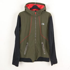 The North Face men S full zip hooded Jacket, Jumper Sweater, Small Shell hoodie, Zipped pockets Up Hiking Walking Khaki Black outdoor 5g