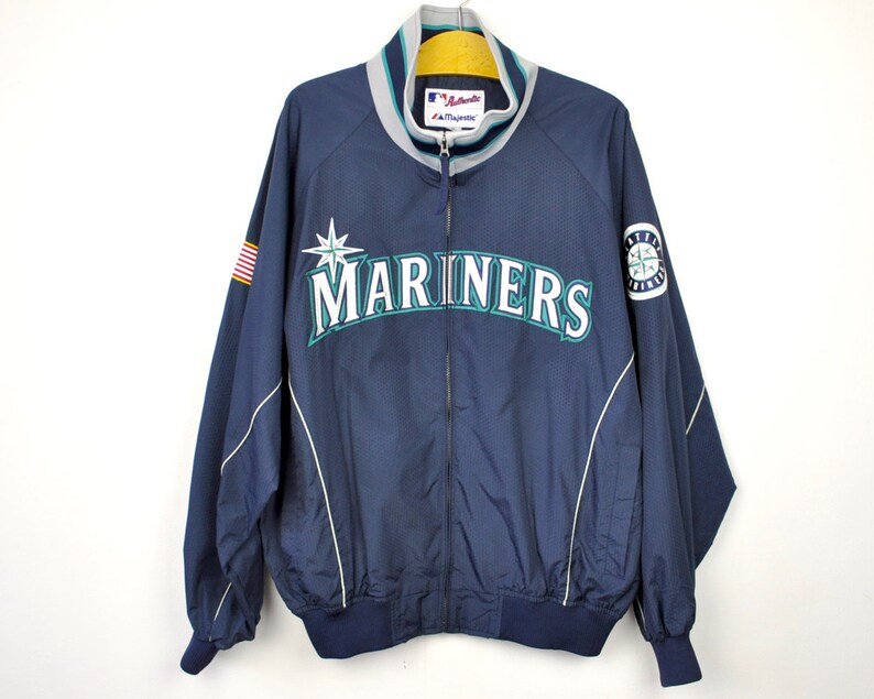 SEATTLE MARINERS Majestic Men's Large Jacket Full zip up Etsy