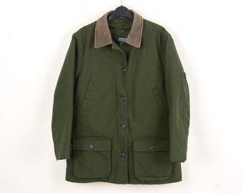 Veste Femme LANDS' END En Laine Doublée - Vert Forêt Taille 10 - Occasion Excellent état