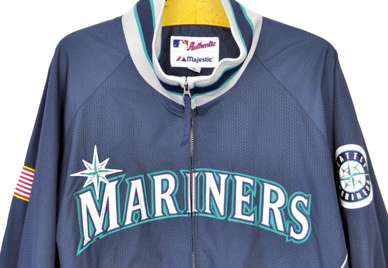 SEATTLE MARINERS Majestic Men's Large Jacket Full zip up Etsy
