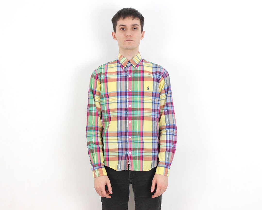 polo-ralph-lauren-vintage-men-s-cotton-multicolor-yellow-green-shirt