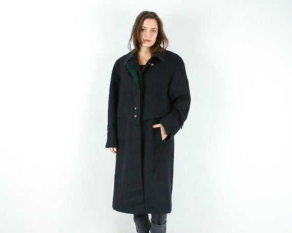Vintage Original Aquila Alpacca Loden Women 2xl Wool Coat Button