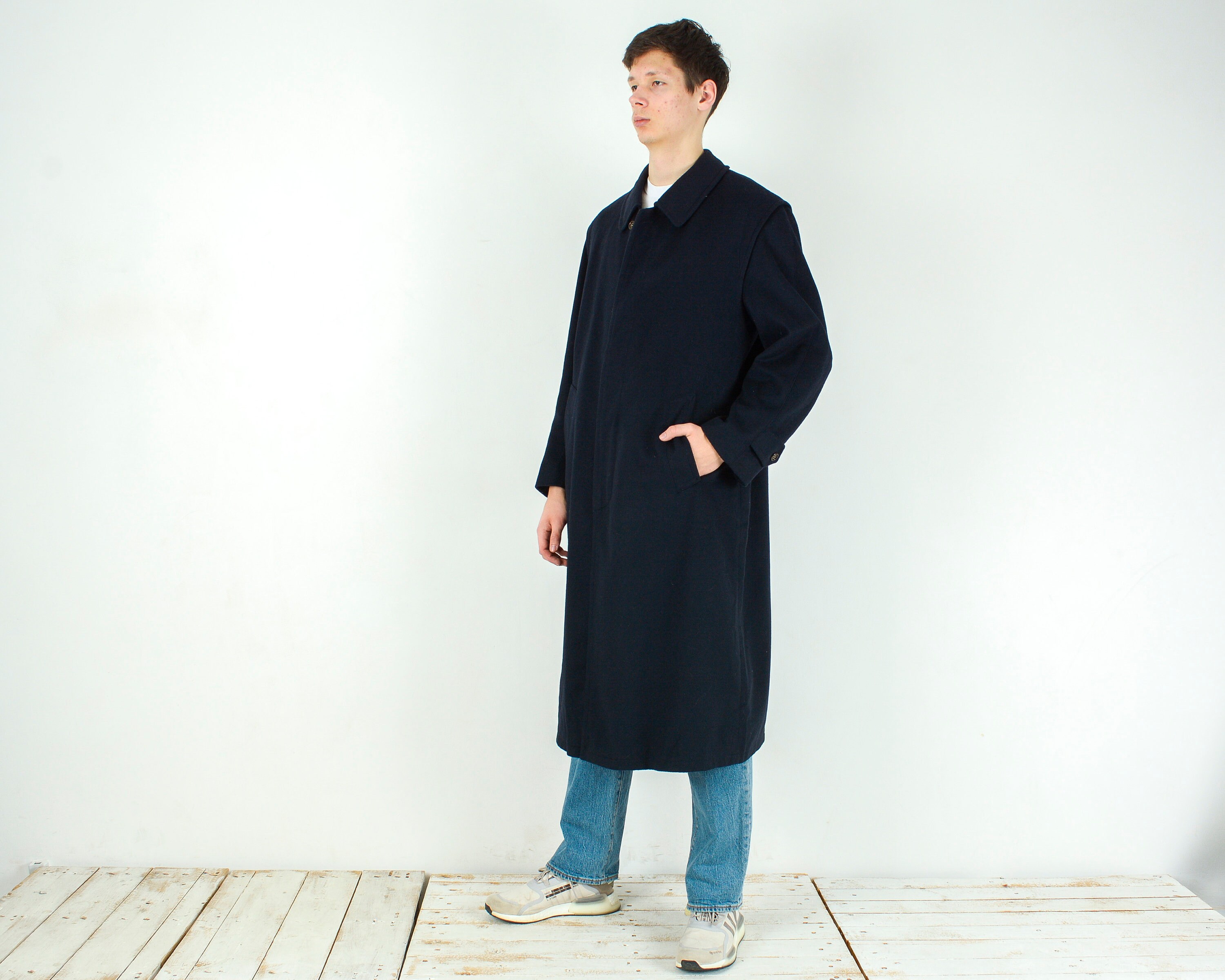 OUNCE】 cashmere half handmade coat Schneiders Salzburg X Hansen