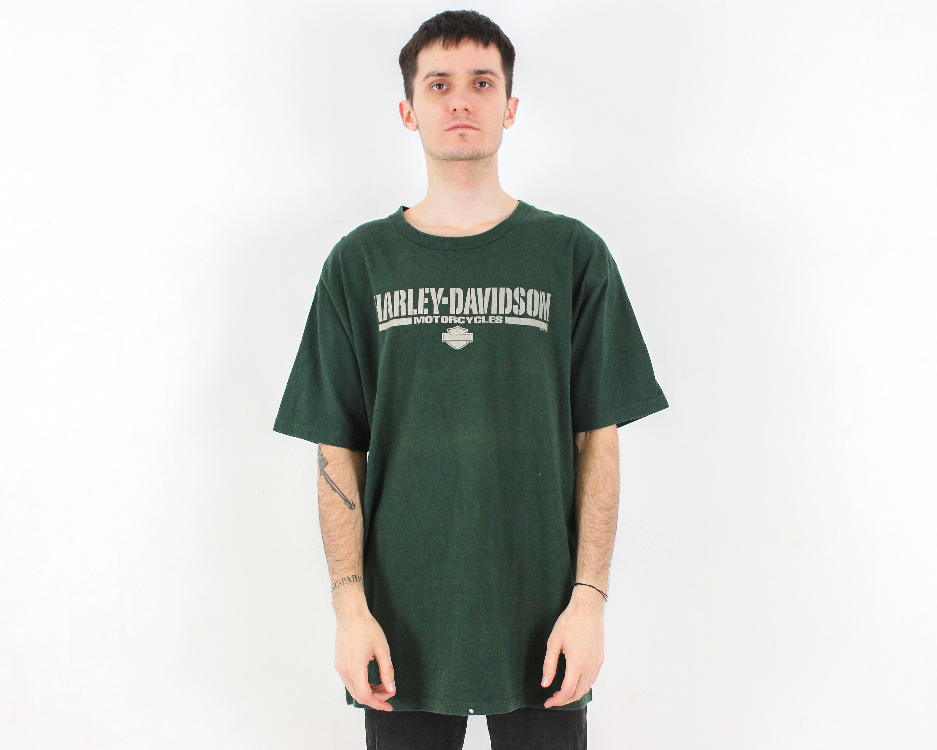 Green harley cheap davidson shirt