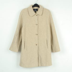London fog women m wool coat mac jacket trench beige warm winter classic mod