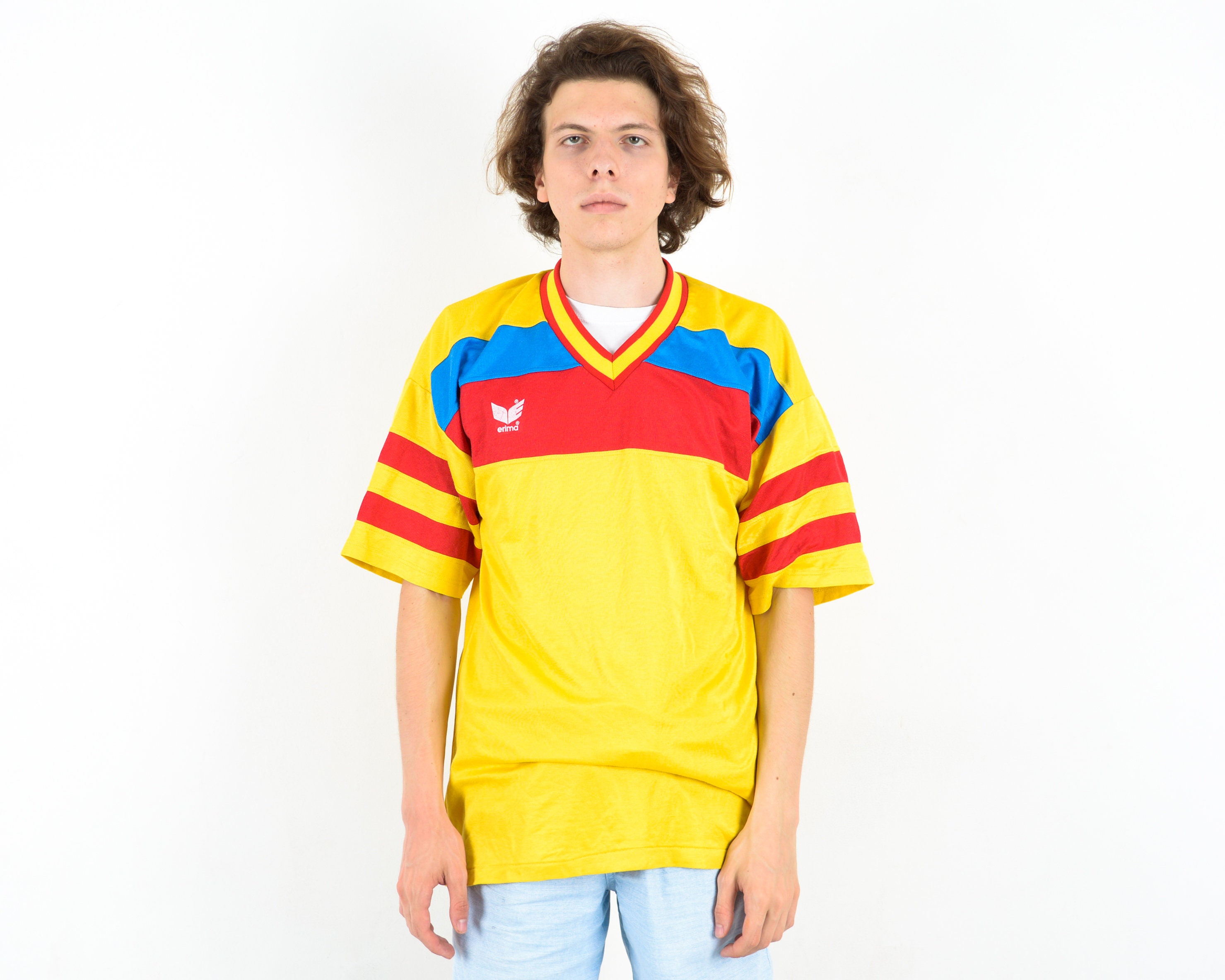 adidas Originals Colombia Mashup Football Shirt in Yellow