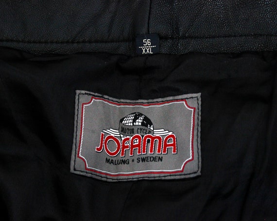 Vintage JOFAMA Men W40 L36 Leather Pants Trousers… - image 6