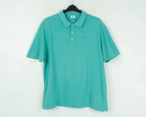 Vintage LACOSTE SPORT Devanlay Men s 3XL Polo Shirt Casual Short Sleeved Green Turquoise Cotton T shirt Retro French Geek Summer 3a Etsy UK