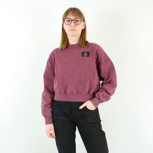 Vintage nike air jordan women m loose fit jumper, cropped sweatshirt sweater pullover gym sport regular y2k streetwear retro 2000s casual 2v
