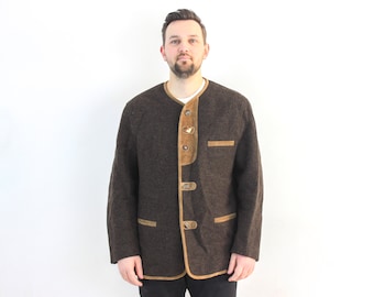 JULIUS LANG Uomo Vintage Us 44 Uk Pura Nuova Lana Blazer Cappotto Sportivo Eu 54 Trachten Bone Button Giacca Jager XL Festival Oktoberfest Tedesco 3k