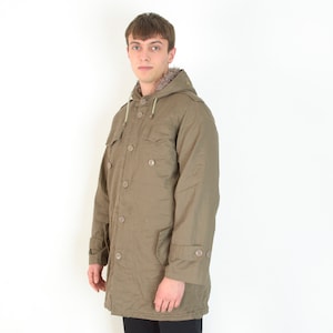 Euro Bundeswehr Germany Army Vintage S Men&#39;s Cotton Parka, Coat Jacket with sherpa lining Hooded German Military Surplus Cargo Deutsch 4s