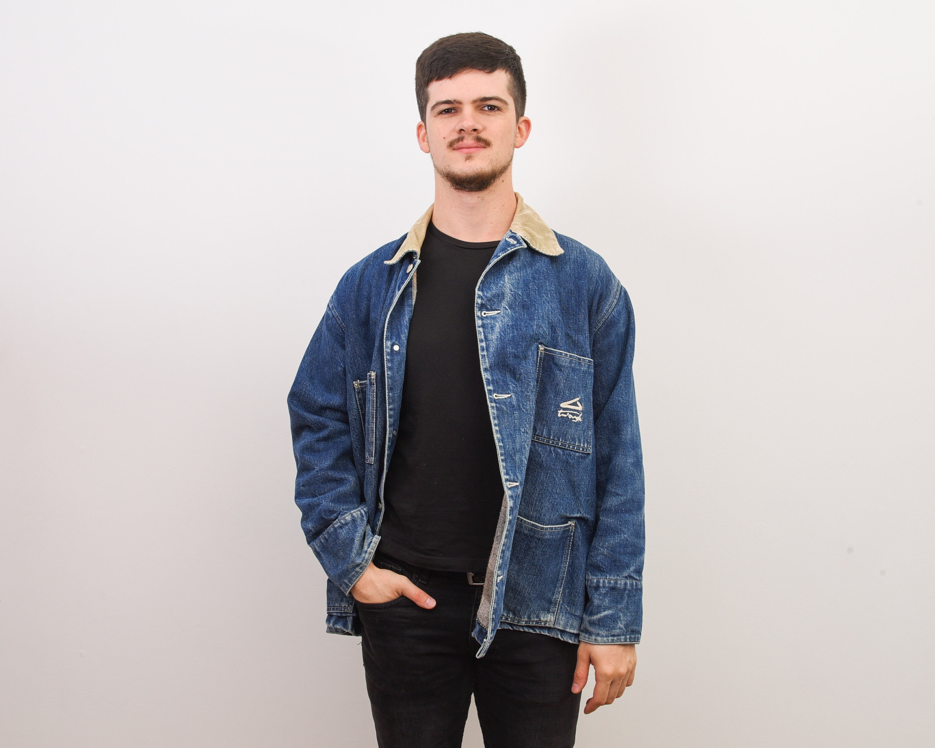 blue jean wool jacket