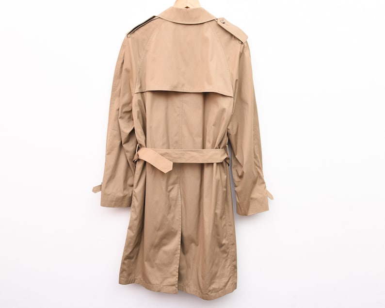 LONDON FOG Vintage Men/'s UK 42 Belted Trench Coat Beige Jacket Raincoat Mac Made In usa Jacket Mac Retro Mod Style Everyday Casual 1s