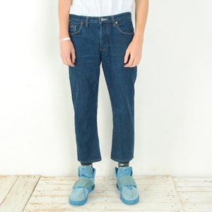 LEVI&#39;S STRAUSS Vintage Men&#39;s 501 W34 L28 Regular Fit Straight Leg Blue Jeans, Button Fly Denim Trousers Pants Everyday Casual Streetwear 4v