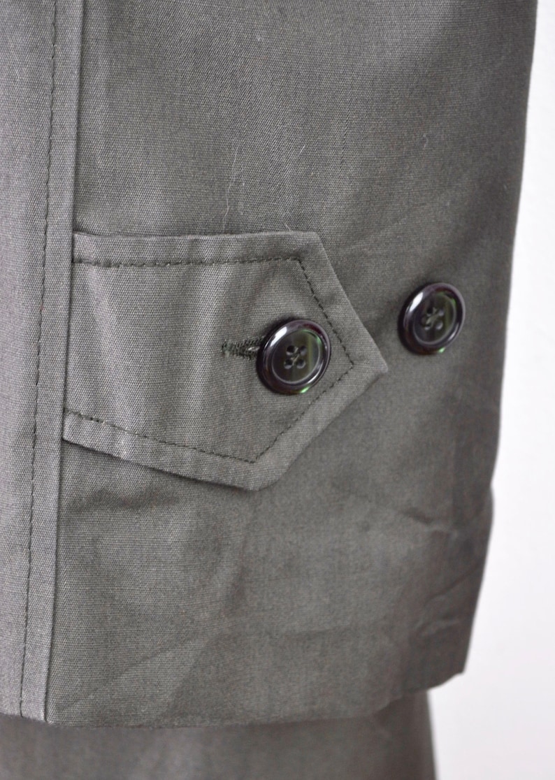warm removable lining US 36R Cotton Polyester blend Jacket Mac XS S Coat Warm Uk 36 Eu 46 Overcoat KORATRON Vintage Men Rain trench coat