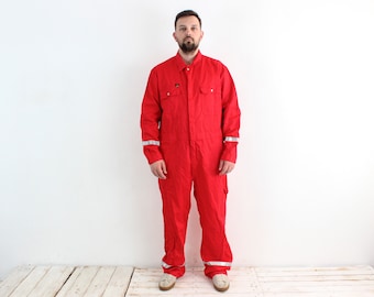 DALE Antiflame Pyrovatex KLM Vintage Men 2XL Reflective Boilersuit Jumpsuit Overalls Workwear EU 60 Coverall Chore Utility Work Workgear 4s