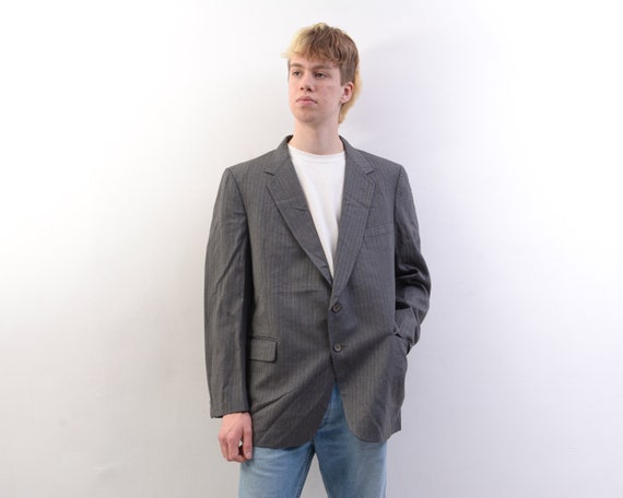 DAKS Vintage L Men's Blazer Virgin Wool Suit Jack… - image 2