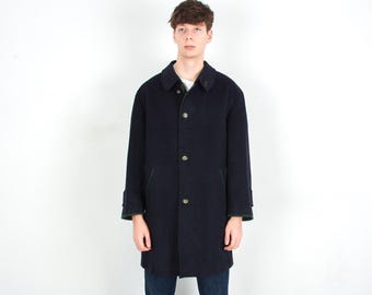 Vintage Wool Loden Tirol Loden Bugatti Coat Oversized Gray 80s 90s