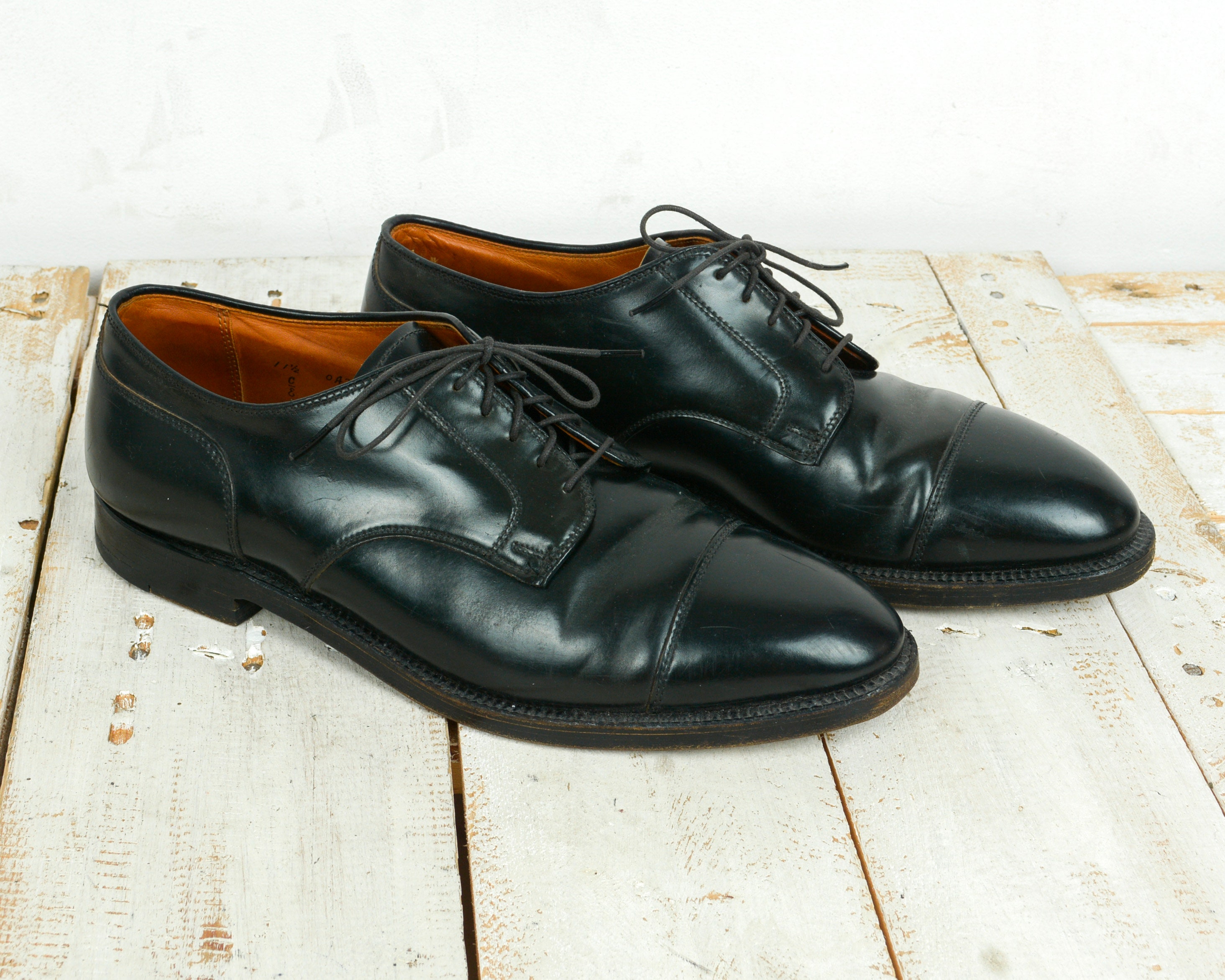 靴 Alden cordovan 2161 8EE 2161 Straight Tip Blucher (Black Shell Cordovan) – The Alden