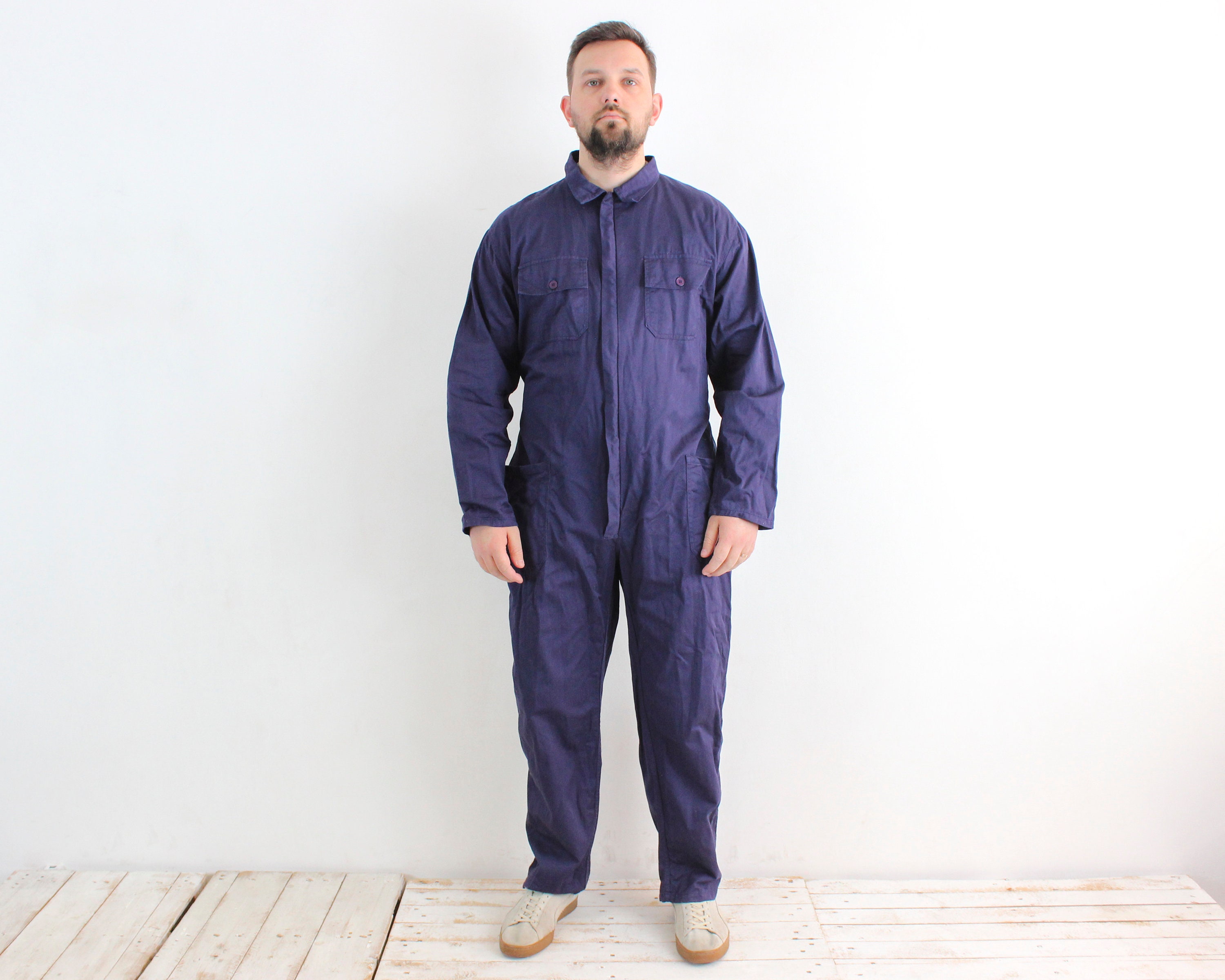 Pantalones cargo utilitarios de trabajo para hombre (50L) (azul marino),  marino