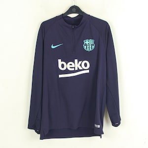FC BARCELONA Home Training Shirt L Mens Large Beko 2018 2019 Jersey Nike Lfp Catalonia vintage retro Football Soccer Jumper Top La Liga 5j