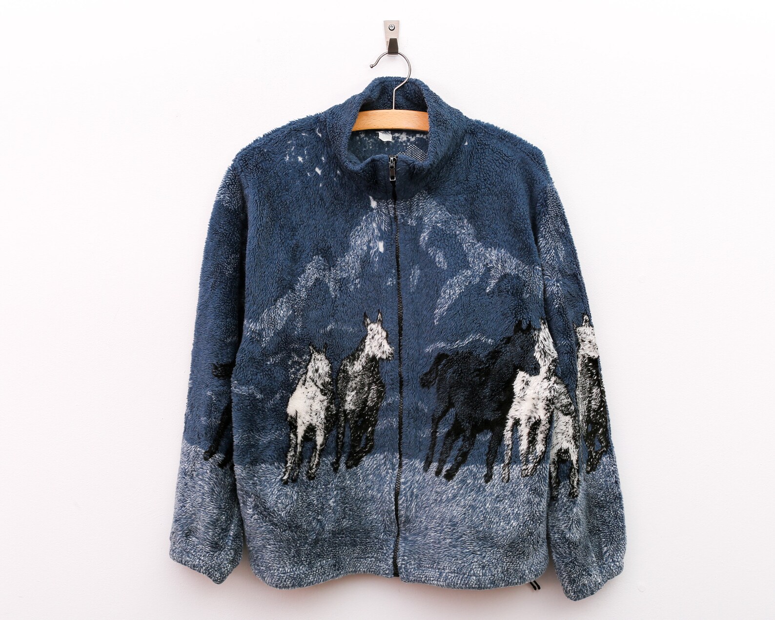 BEAR RIDGE Vintage Men's S printed Fleece Jacket Full Zip Etsy