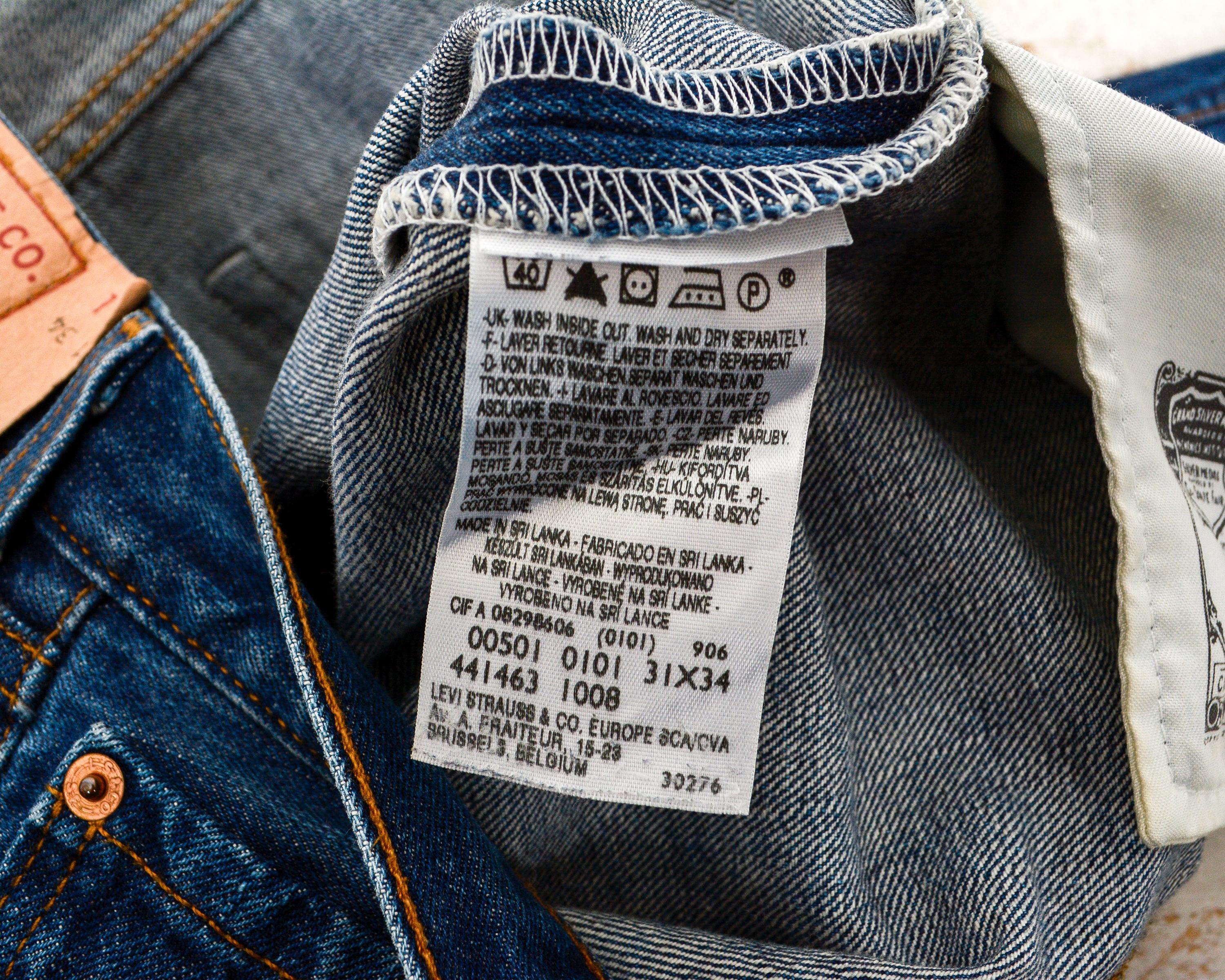 Levi's 501 Homme - Jeans Droit Bleu Vintage Taille W31 L32 - Boutons