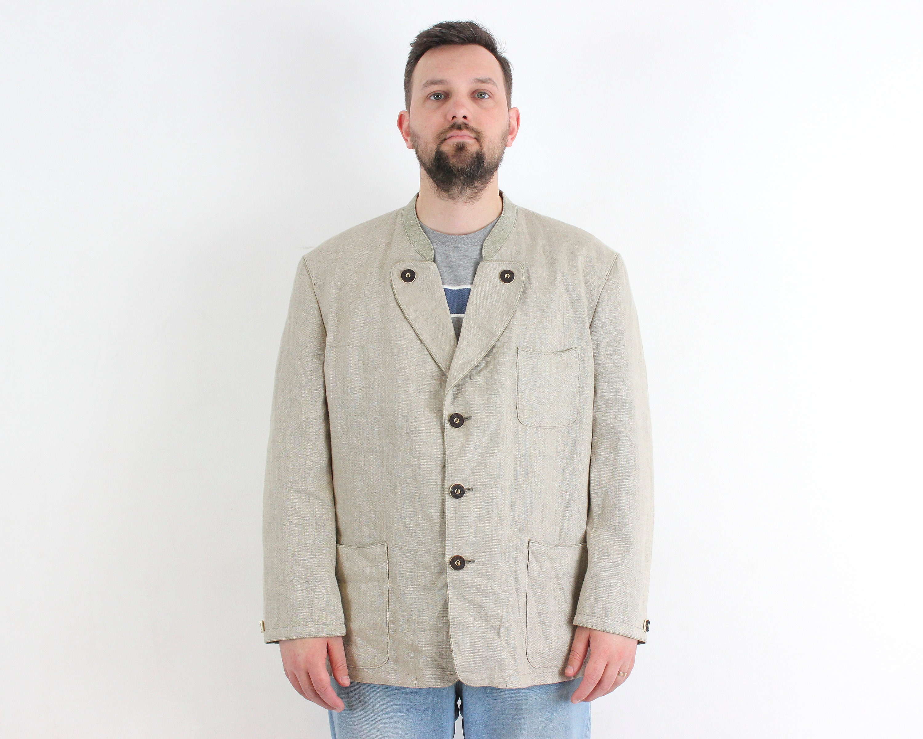 ジャケット・アウター 80s 90s \"M.Frattini\" linen blazer EURO ジャケット・アウター 80s 90s 