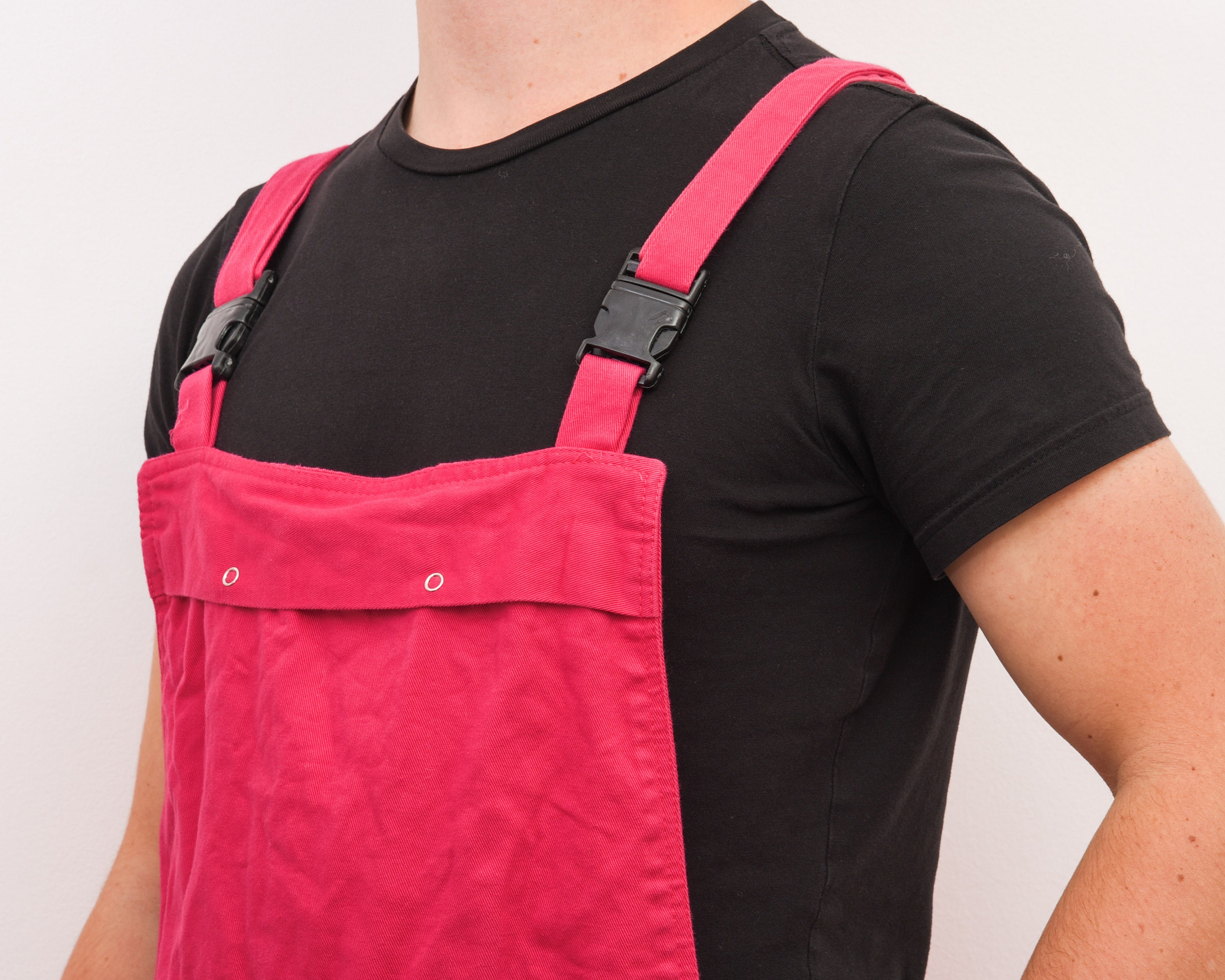 Vintage Work Bibs UK 44 Worker Dungarees Pink Cotton Overall Etsy