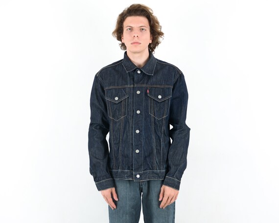 Buy LEVI'S STRAUSS 72500 Vintage L Men Jacket Coat Raw Denim Jean Unwashed  Blue Retro Trucker Western Y2K Casual 90s 2r Online in India - Etsy