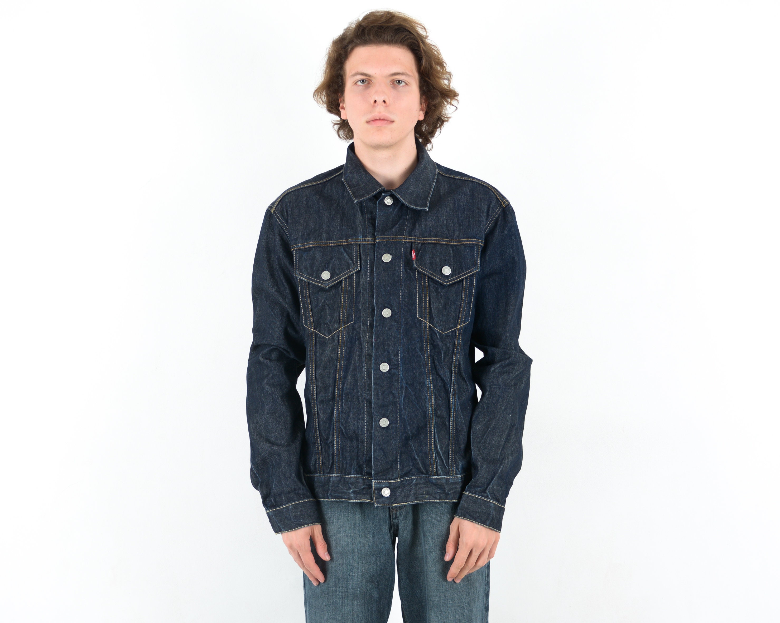 LEVI'S STRAUSS 72500 Vintage L Men Jacket Coat Raw Denim - Etsy Sweden
