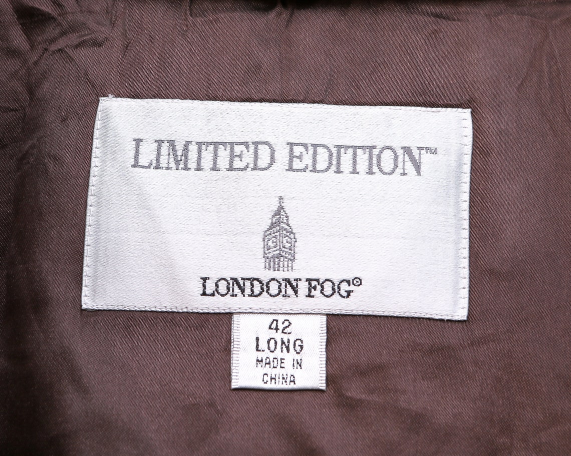 London Fog Limited Ed. Vintage Men UK 42L Belted Trench Coat Etsy