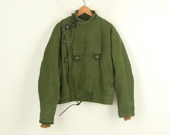 Sweden army 1962 Motorcycle M Men's C50 Jacket Coat, Biker vintage 60's  Military, retro Swedish Green M59 Jeep cargo Biker Moto Surplus 4n