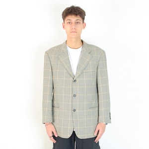 Vintage Hugo Boss Einstein Men UK 42 US Blazer Cashmere Coat Multi EU 26 Wool Check Jacket L Sport Retro Everyday Made In Italy Large 3d
